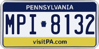 PA license plate MPI8132
