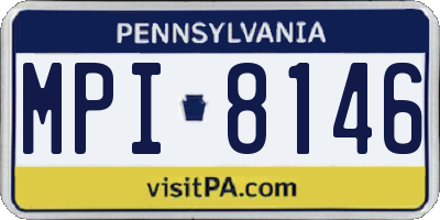 PA license plate MPI8146