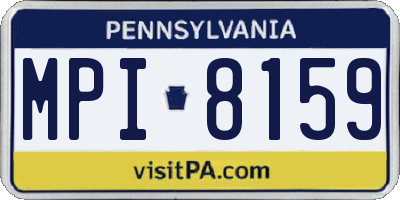 PA license plate MPI8159