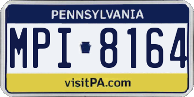 PA license plate MPI8164