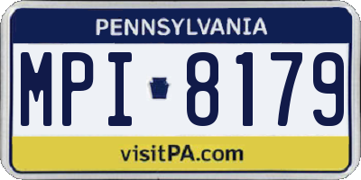 PA license plate MPI8179