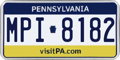 PA license plate MPI8182