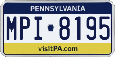 PA license plate MPI8195