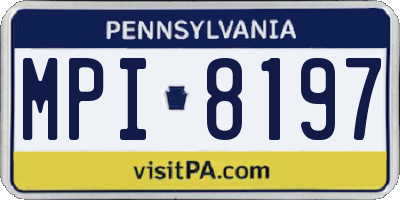 PA license plate MPI8197