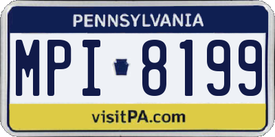 PA license plate MPI8199