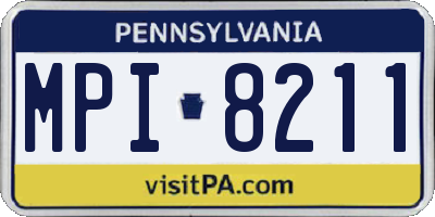 PA license plate MPI8211