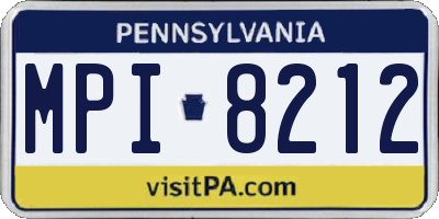 PA license plate MPI8212