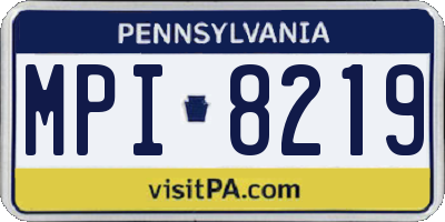 PA license plate MPI8219
