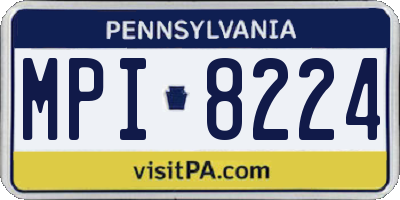 PA license plate MPI8224