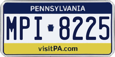 PA license plate MPI8225