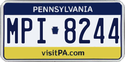 PA license plate MPI8244