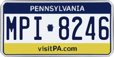 PA license plate MPI8246
