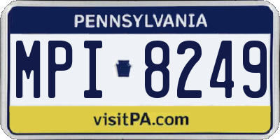 PA license plate MPI8249