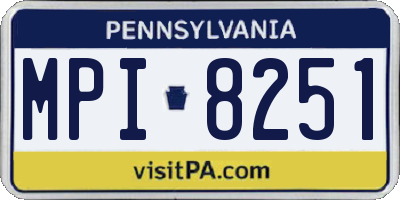 PA license plate MPI8251