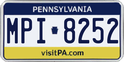 PA license plate MPI8252