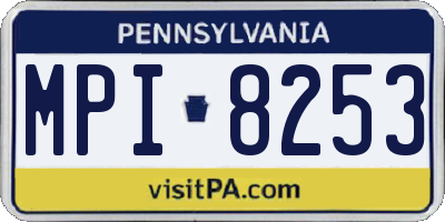 PA license plate MPI8253