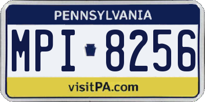 PA license plate MPI8256