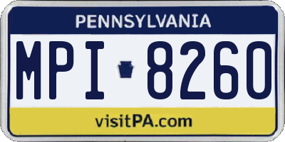 PA license plate MPI8260