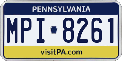 PA license plate MPI8261