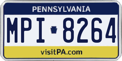 PA license plate MPI8264