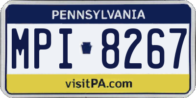 PA license plate MPI8267