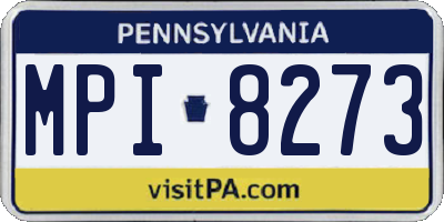 PA license plate MPI8273