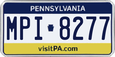 PA license plate MPI8277