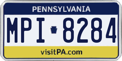 PA license plate MPI8284