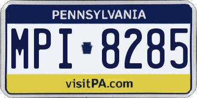 PA license plate MPI8285