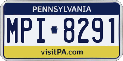 PA license plate MPI8291