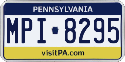PA license plate MPI8295