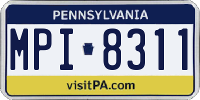 PA license plate MPI8311