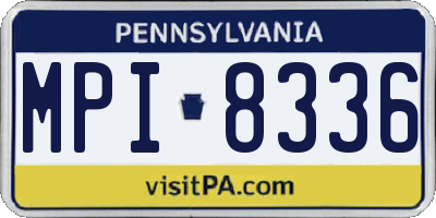 PA license plate MPI8336