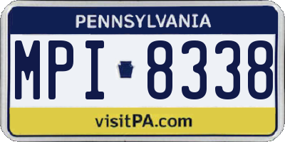 PA license plate MPI8338