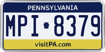 PA license plate MPI8379