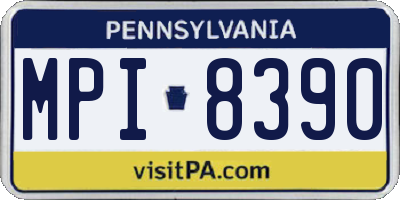 PA license plate MPI8390