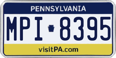 PA license plate MPI8395