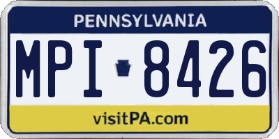 PA license plate MPI8426