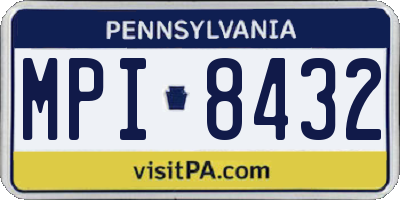 PA license plate MPI8432
