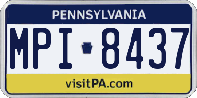 PA license plate MPI8437