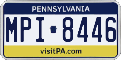 PA license plate MPI8446