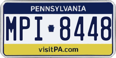 PA license plate MPI8448