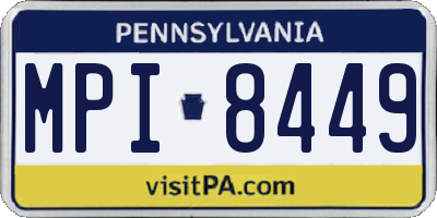 PA license plate MPI8449