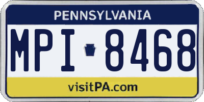 PA license plate MPI8468