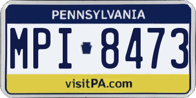PA license plate MPI8473