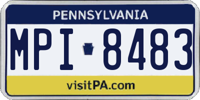 PA license plate MPI8483