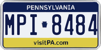 PA license plate MPI8484