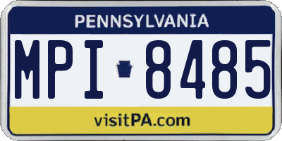 PA license plate MPI8485
