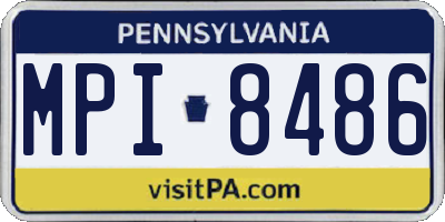 PA license plate MPI8486