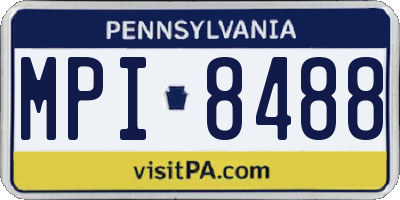PA license plate MPI8488